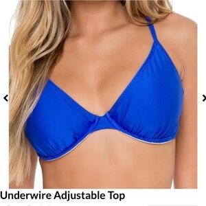Luli Fama Vibrant Blue Underwire Bikini Top - DD